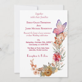 Convites Boho Wildflower Invitation