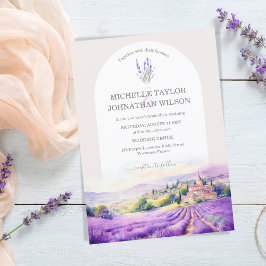 Convites Boho Wildflower Lavanda violeta púrpura Floral