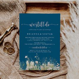 Convites Boho Wildflower Marinho Ainda Fazemos Renovação De