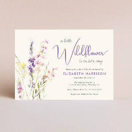 Convites Boho Wildflower Watercolor Chá de fraldas