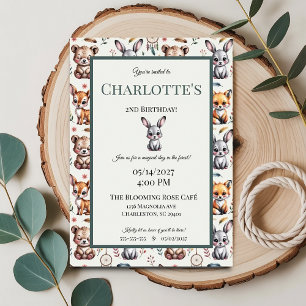 Convites Boho Woodland Baby Birthday