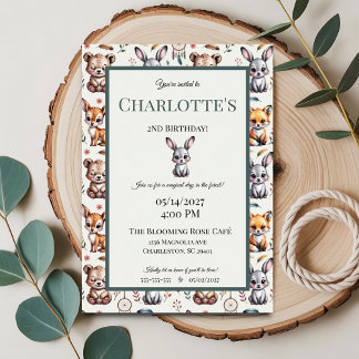 Convites Boho Woodland Baby Birthday