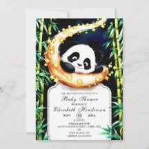 Boho Woodland Colorful Panda Chá de fraldas