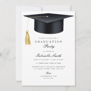 Convites Boina de graduação em cerimônia de formatura moder