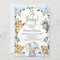 Bois Rosas Azuis — Chá de fraldas de Animais Safar