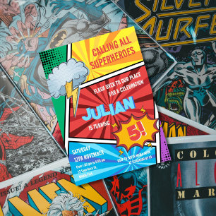 Convites Bois Super Herói Transformando 5