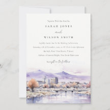 Boise, Idaho Watercolor Landscape Wedding