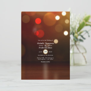 Convites Bokeh Beach Weding Invitation