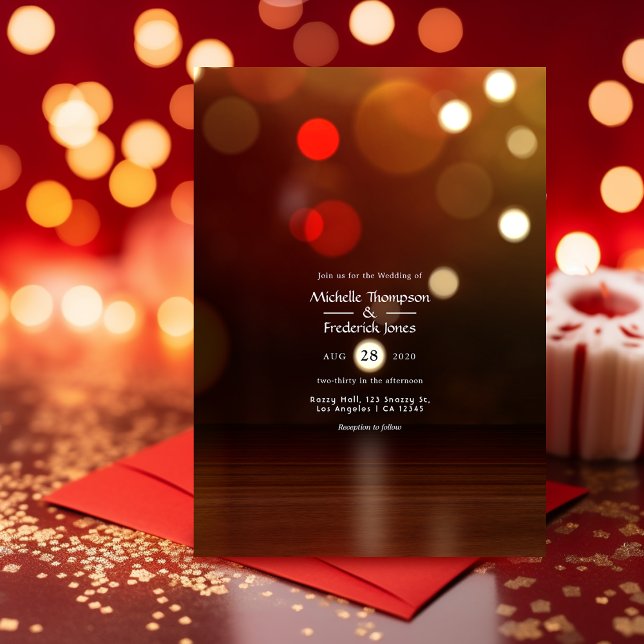 Convites Bokeh Beach Weding Invitation (Criador carregado)