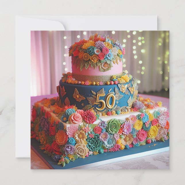 CONVITES BOLA ANIVERSÁRIA DE CASAMENTO COLORIDO E DIVERTIDO (Frente)