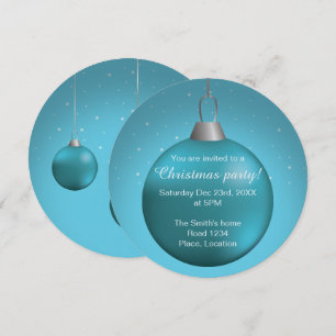 Convites Bola Azul de Natal