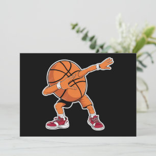 Convites Bola de Basquete Dabbing Jogador de Esportes Diver