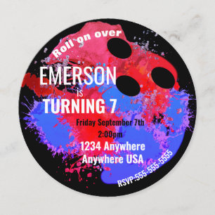 Convites BOLA DE BOLICHE, boliche, festa de aniversário bo