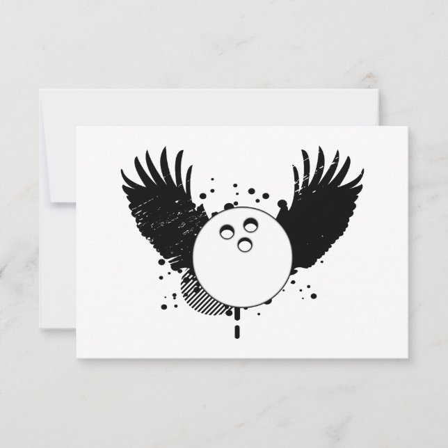 Convites bola de boliche hi-fi (Frente)