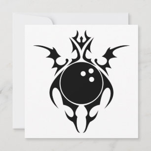 Convites bola de boliche tribal