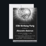 Convites Bola de Disco da Silver 60ª Festa de aniversário 7<br><div class="desc">Prepare-se para deslumbrar e mergulhar a noite fora com o nosso Convite à Bola Disco da Festa de aniversário 70 da Prata. Este convite é o epítome da elegância e nostalgia, perfeito para celebrar um aniversário de 60 anos com um toque de fôlego dos anos 70. A design prata cintilante...</div>