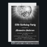 Convites Bola de Disco da Silver 60ª Festa de aniversário 7<br><div class="desc">Prepare-se para deslumbrar e mergulhar a noite fora com o nosso Convite à Bola Disco da Festa de aniversário 70 da Prata. Este convite é o epítome da elegância e nostalgia, perfeito para celebrar um aniversário de 60 anos com um toque de fôlego dos anos 70. A design prata cintilante...</div>