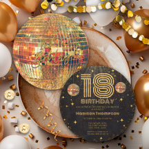 Bola de Discoteca Dourada de Ouro Preto Aniversári