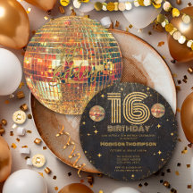 Bola de Discoteca Dourada de Ouro Preto Aniversári