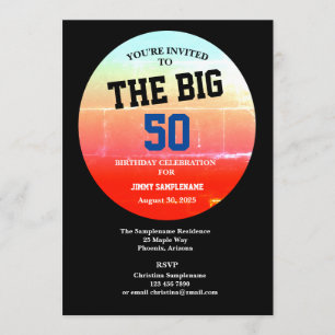 Convites Bola de Festas de aniversário masculina qualquer g