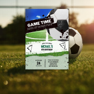Convites Bola de Futebol Moderno Meninos de Bola de Futebol
