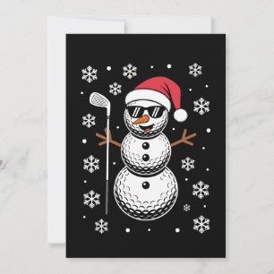 Convites Bola de Golfe de Natal Boneco de Neve Óculos de So