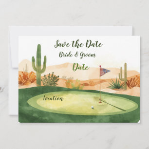 Convites Bola de golfe e tee com amor salvar a data