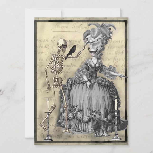 Convites Bola de mascarada do Dia das Bruxas (Frente)