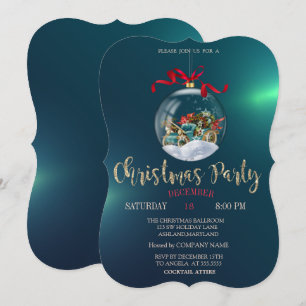 Convites Bola de Natal, Carro Retrô, Empresa Verde de Natal