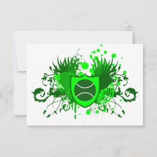 Convites bola de tênis da crista hi-fi