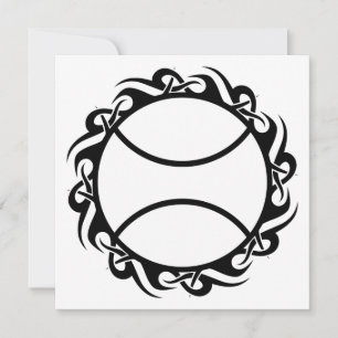 Convites bola de tênis tribal