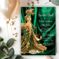 Bola de Tênis Verde Esmeralda Dourado Elegante