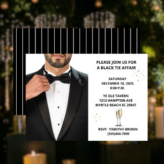Convites Bola do partido Tuxedo Black Tie