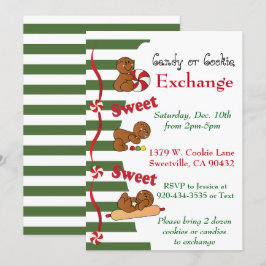 Convites Bolachas de Gingerbread ou Candy Exchange