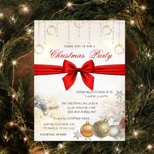 Convites Bolas de Natal Elegantes,Bow Natal Corporativo