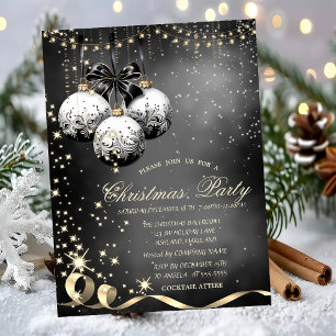 Convites Bolas de Natal Elegantes Brilham na Festa de Natal
