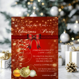 Convites Bolas de Natal Elegantes, Festa Corporativa de Arc
