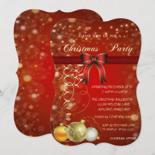 Convites Bolas de Natal Elegantes, Festa Corporativa de Arc