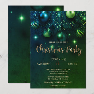 Convites Bolas de Natal Elegantes Festa de Natal da Empresa