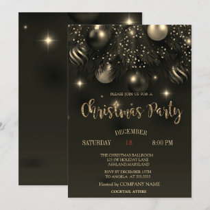 Convites Bolas de Natal Elegantes Festa de Natal da Empresa