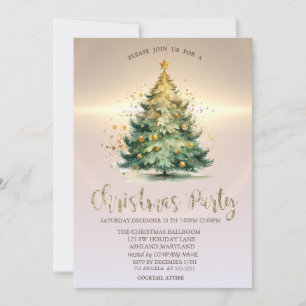 Convites Bolas de Natal Luxuosas Empresa Dourada