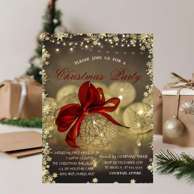 Convites Bolas de Natal, Luzes de Natal Empresa (Criador carregado)