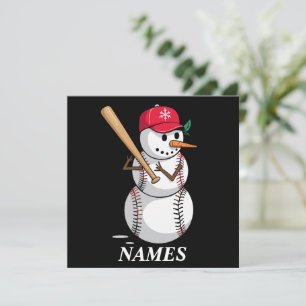 Convites Bolas de Neve de Beisebol com Nome Personalizado N