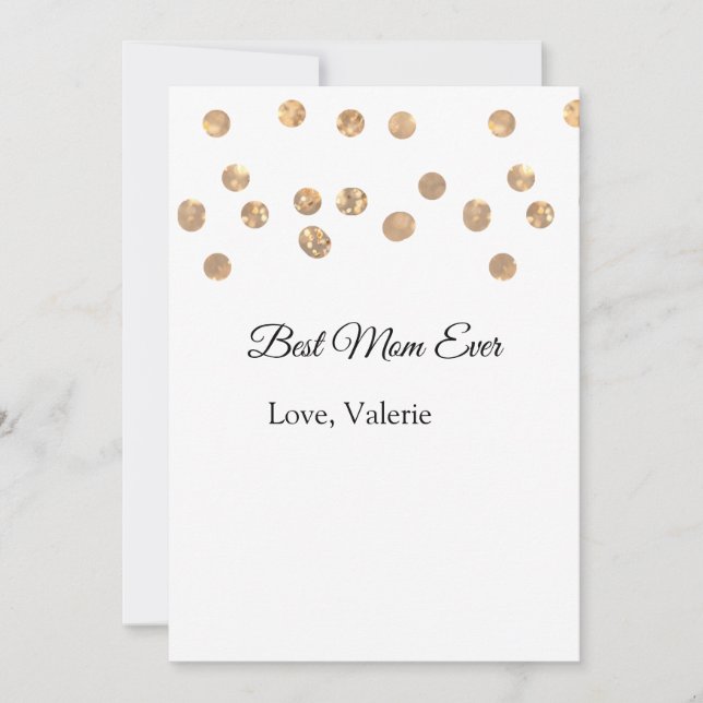 Convites Bolas de ouro brilham melhor mãe que nunca adicion (Frente)
