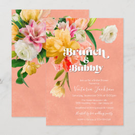 Convites Bold and Bright Blooms Floral Brunch
