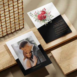 Convites Bold & BeauBonito: Casamento de Rosas vermelhas de