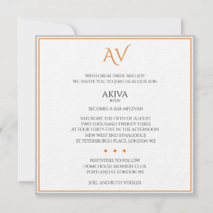 Convites Bold Colorful Bar ou Bat Mitzvah Star de David em