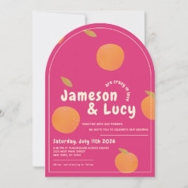 Convites Bold, colorful citrus wedding invitation