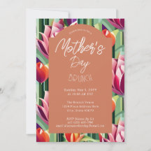 Bold Colorful Terracotta Dia da Mãe Brunch