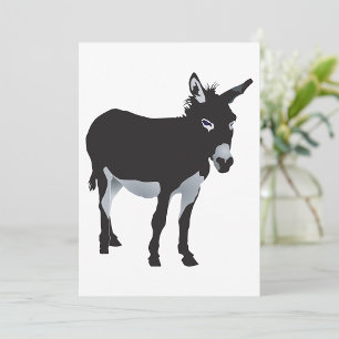 Convites Bold Donkey Silhouette Animal